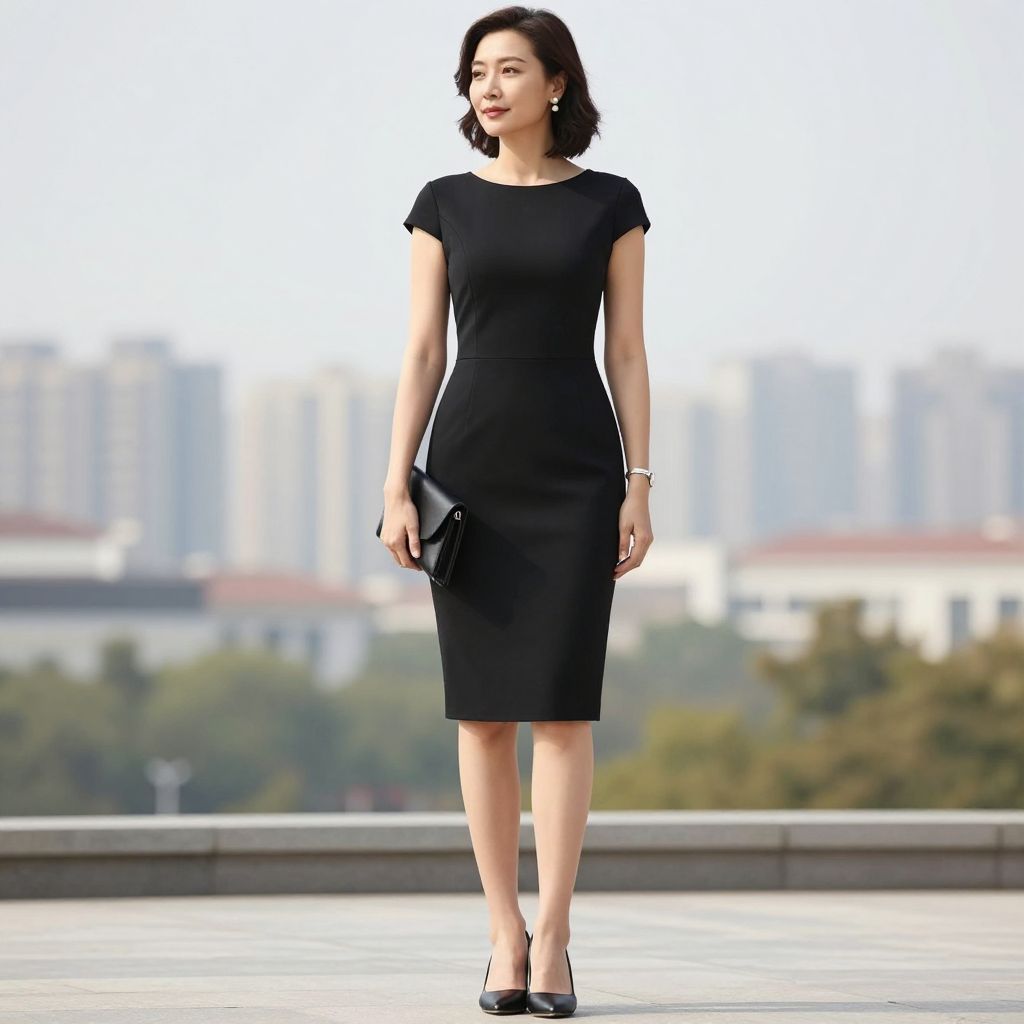 Classic Black Sheath Dress