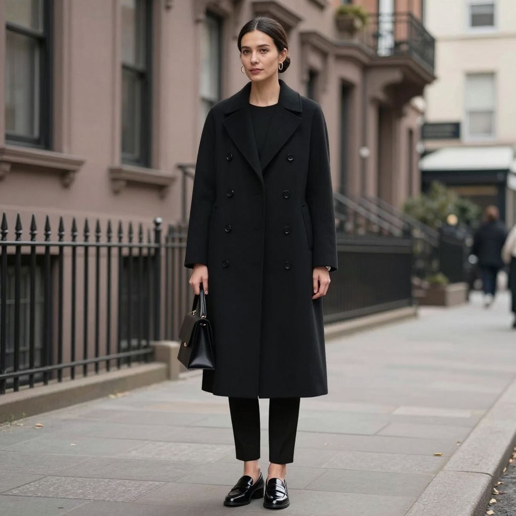 Black Dress Pants and Coat Dress