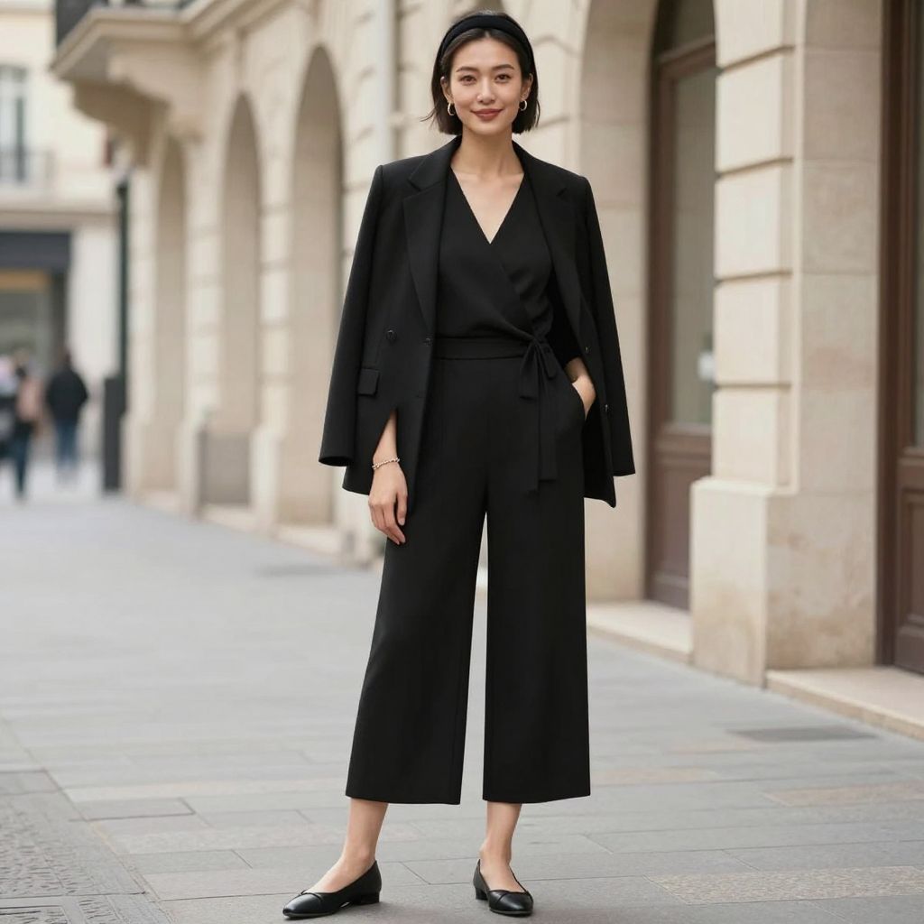 Black Culotte Jumpsuit