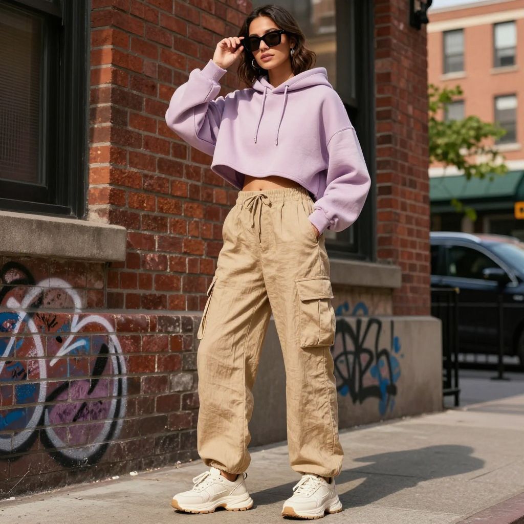 Linen pants with chunky dad sneakers