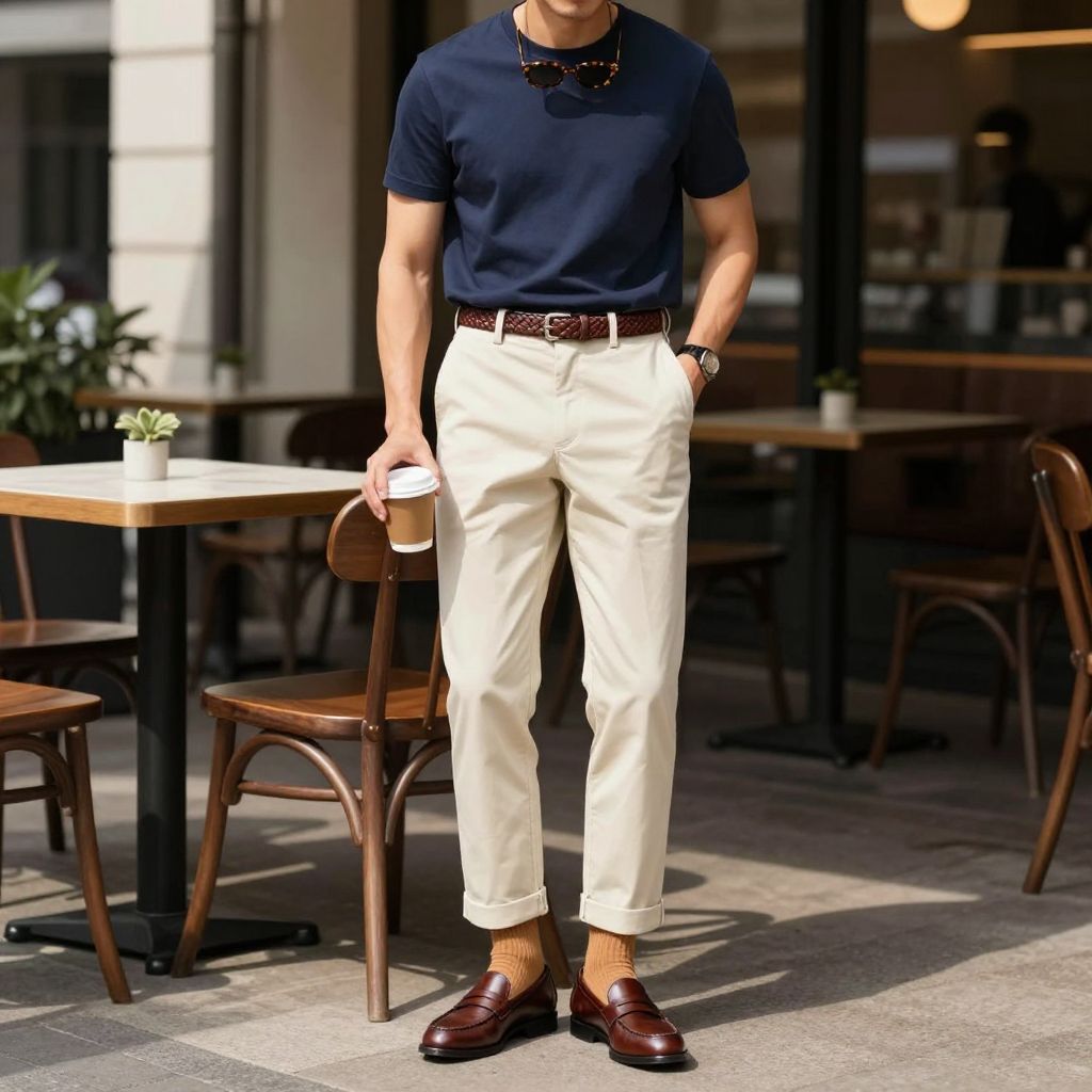 Coffee break penny loafers outfit
