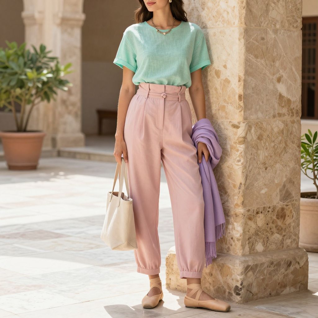 Coptic Quarter Soft Pastels outfit in Egypt