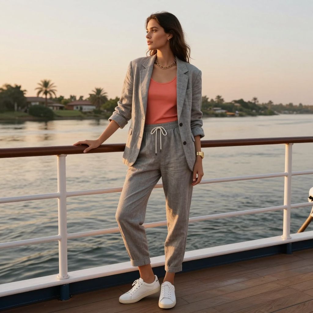 Nile Cruise Relaxed Suit outfit in Egypt