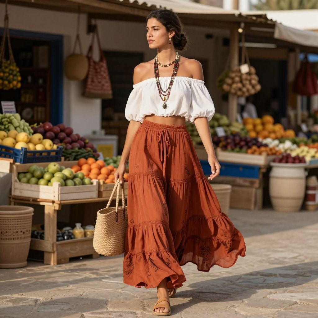 Boho muse in Crete