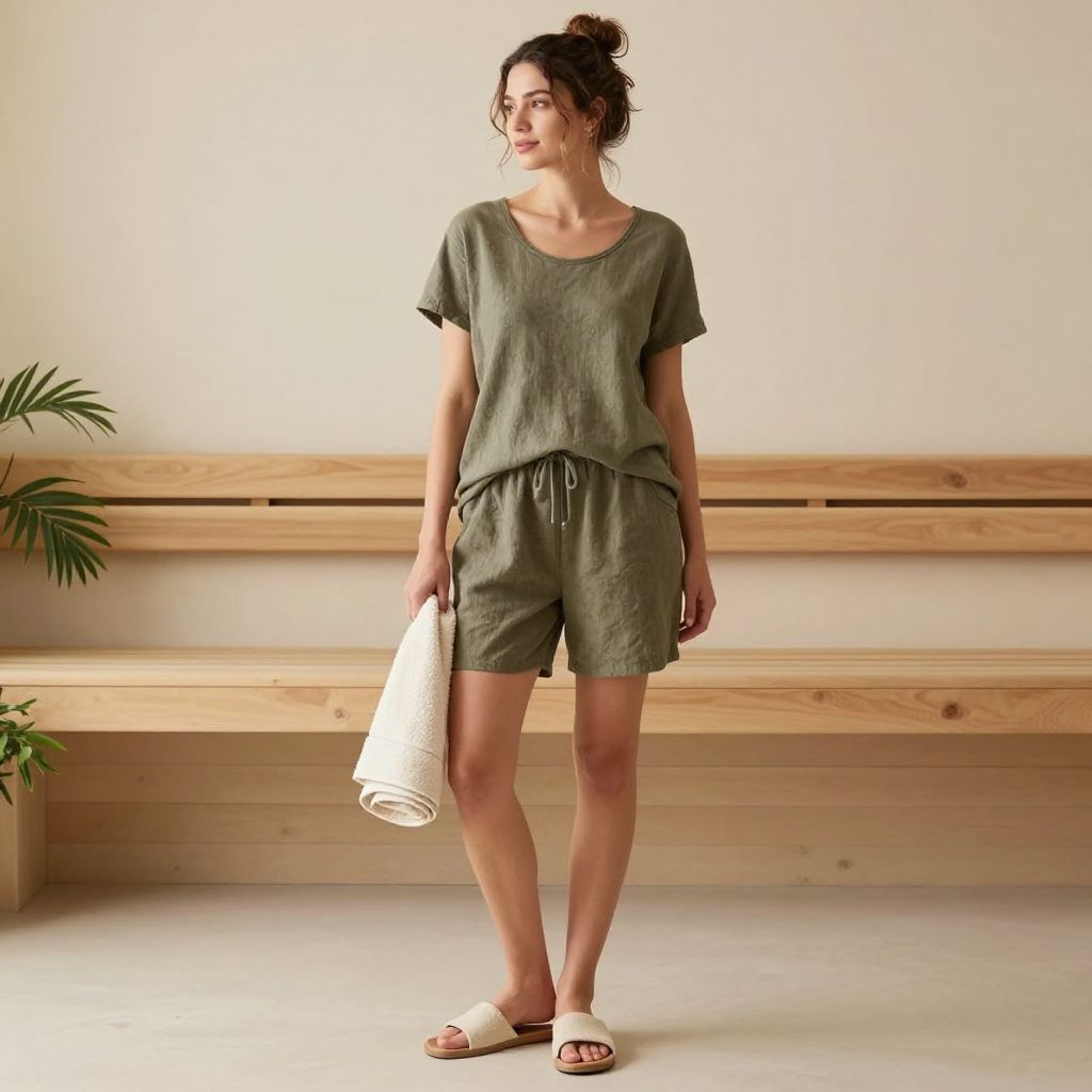 Organic Hemp Shorts And Scoop Tee