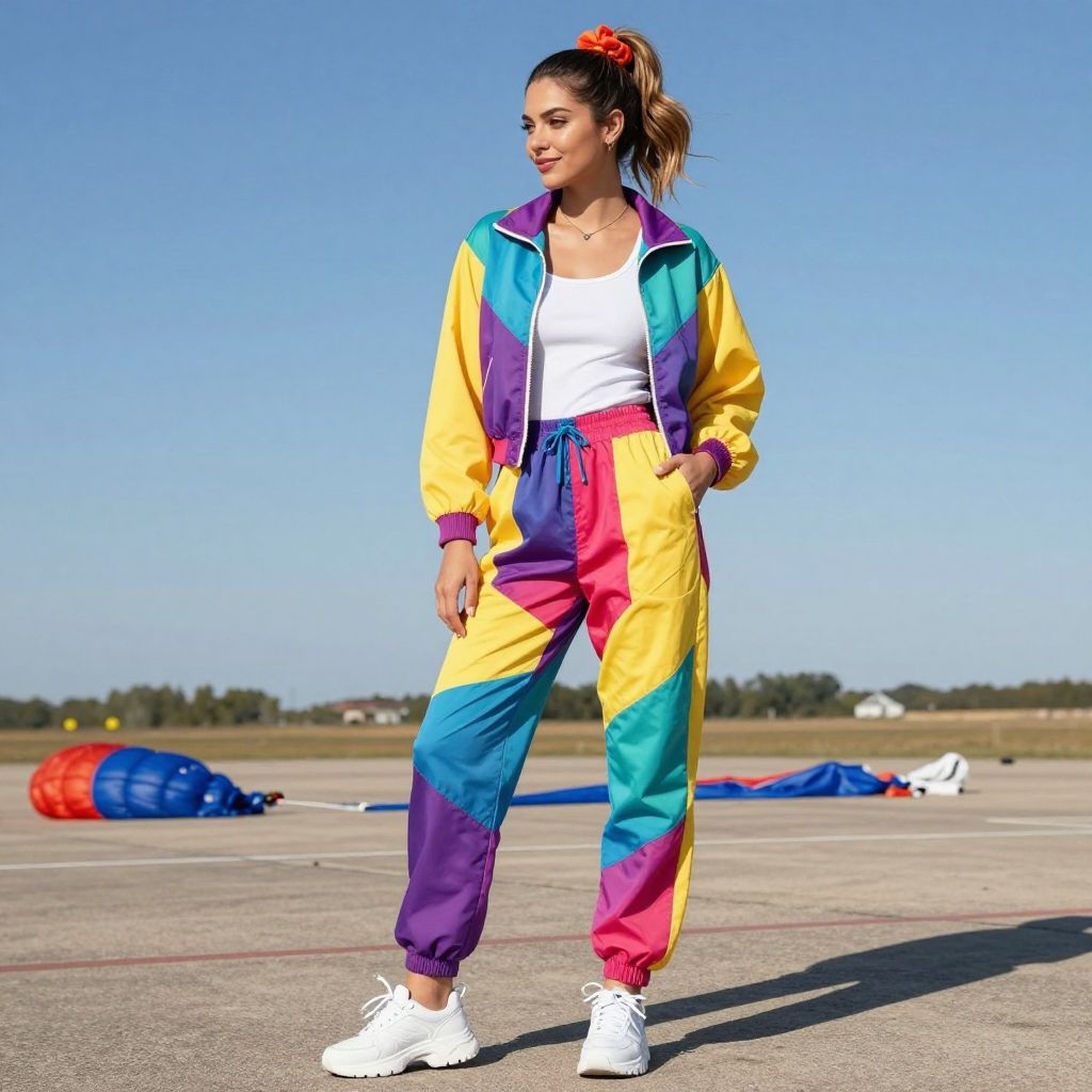 Retro Track Suit Flashback - Skydiving Outfit Idea 4