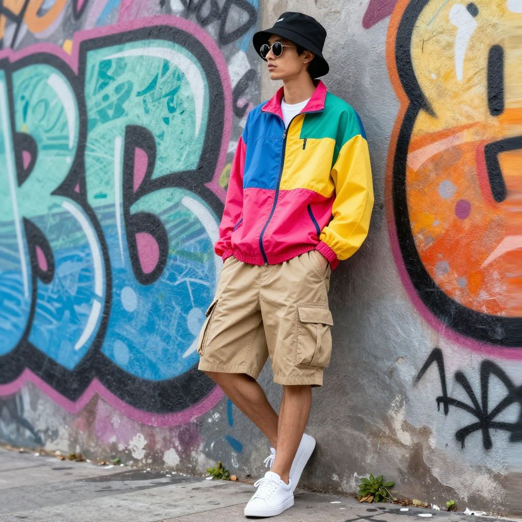 Boy Band Windbreaker Look