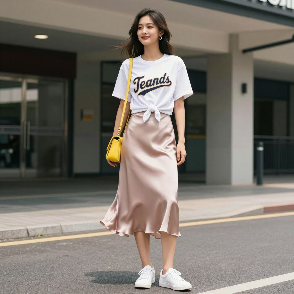 Team Crew Neck And Slip Skirt Combo