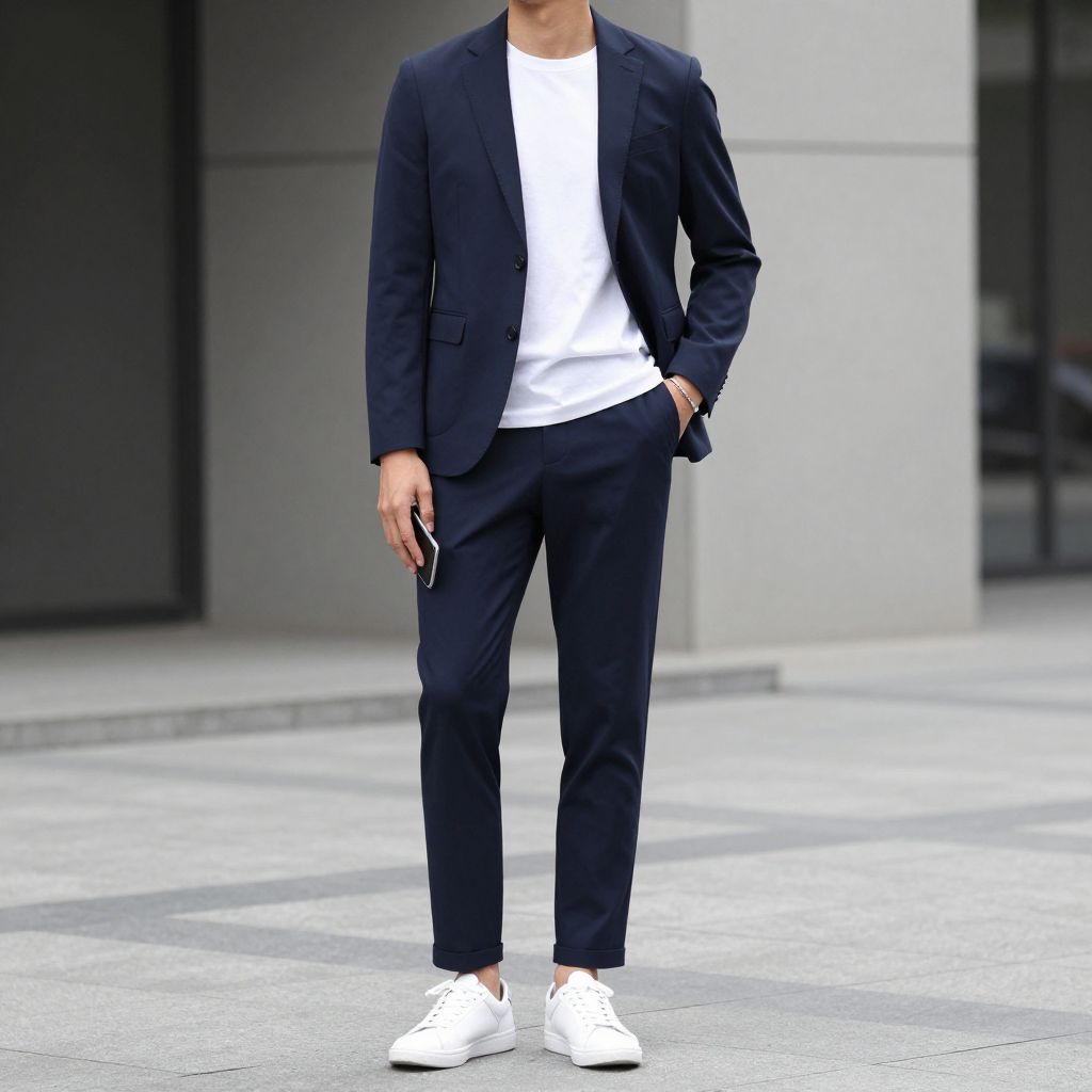 Classic Suit With A Sneaker Twist