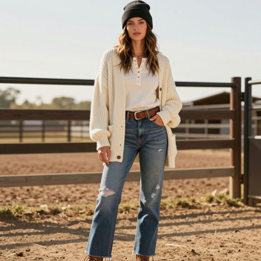 Cozy Oversized Cardigan Layering Play