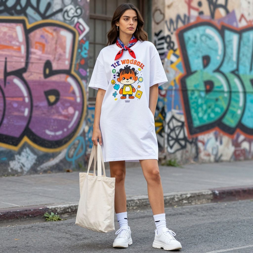 Oversize Graphic Tee Dress