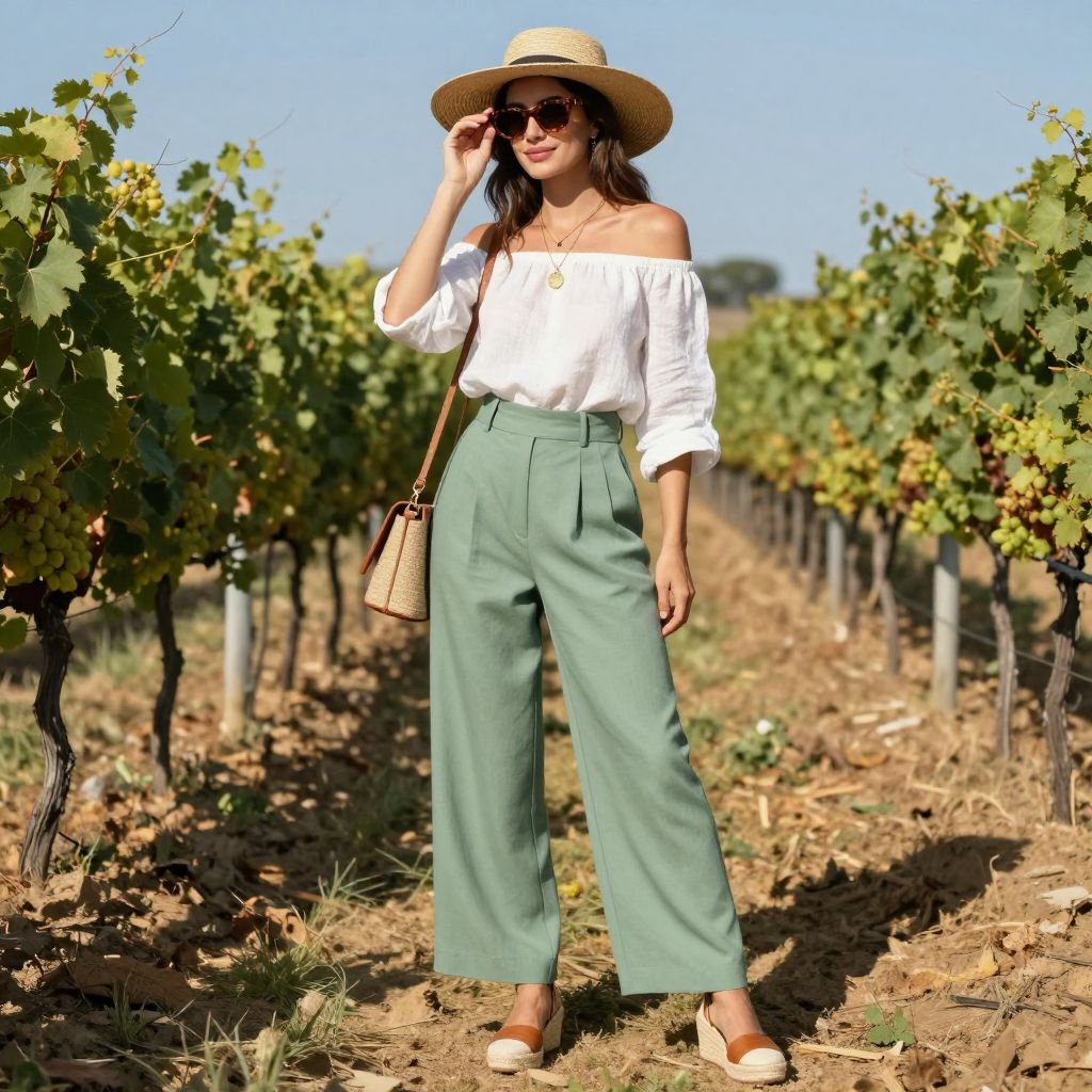 White Jeans and Blouse