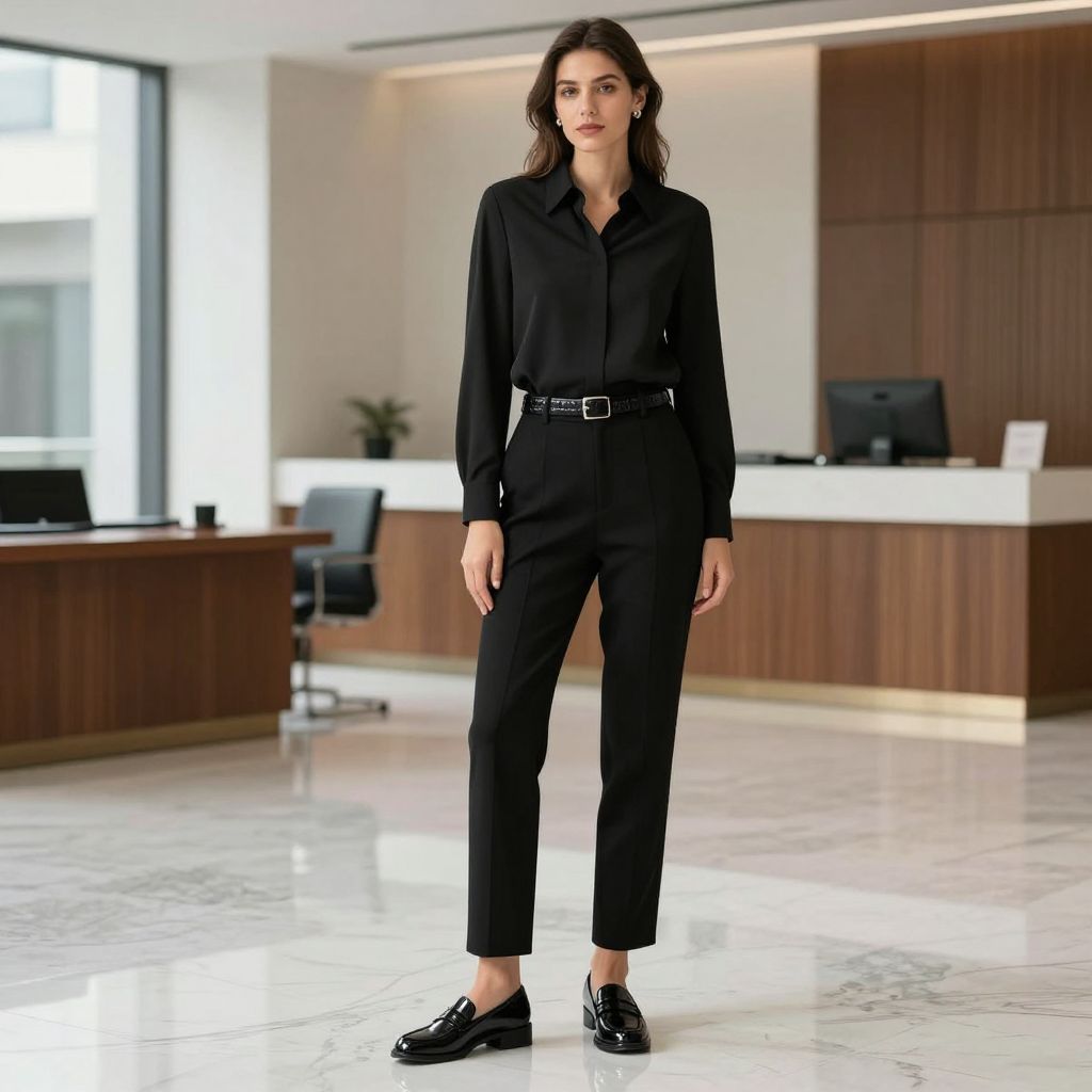 Monochrome Black Ensemble With Texture Play