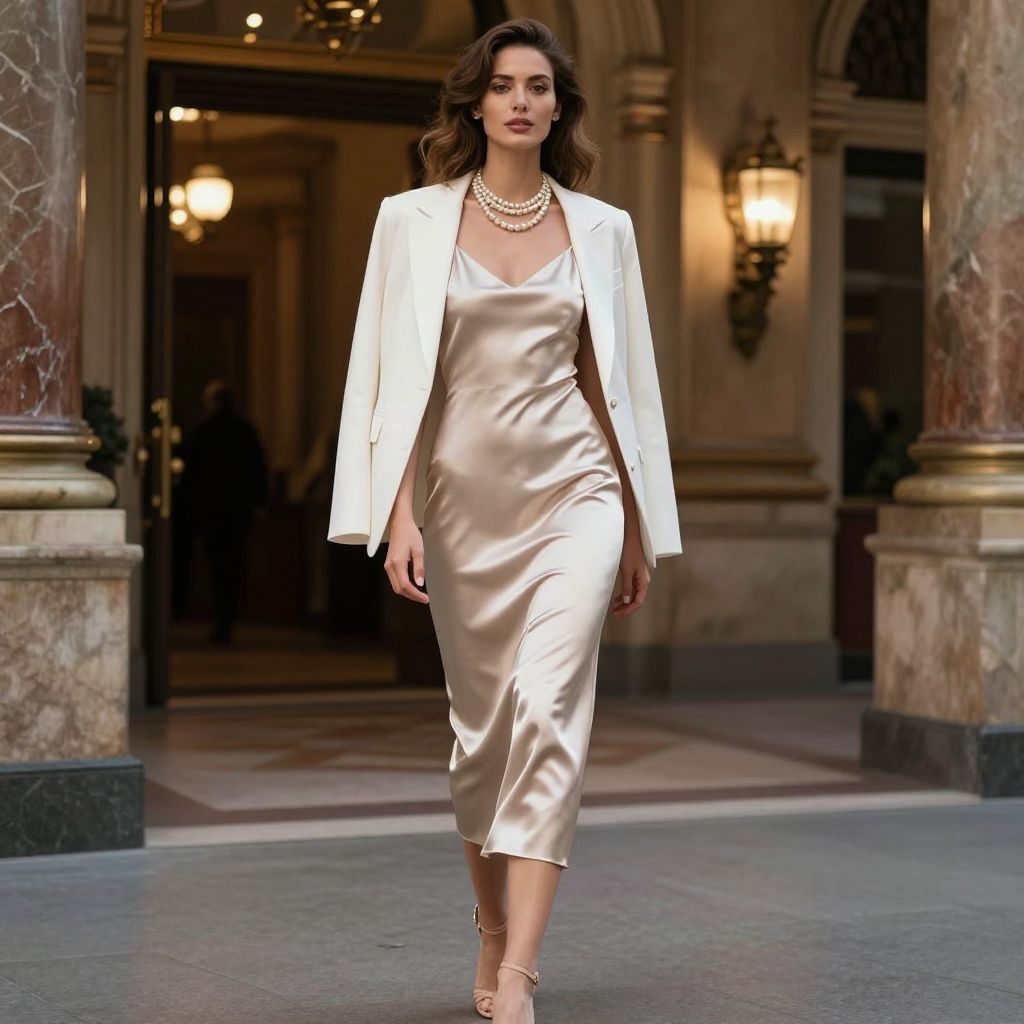 Satin Slip With Sharp Jacket image