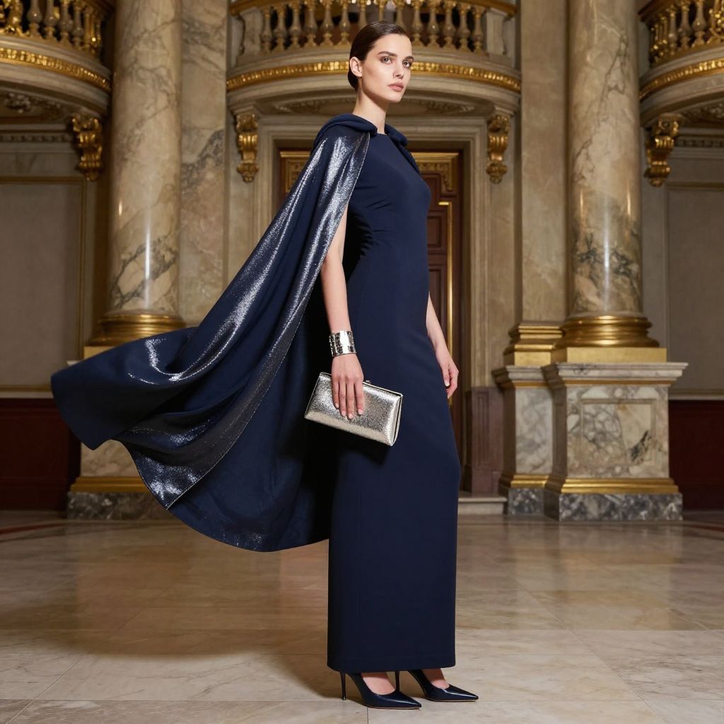 Dramatic Cape Dress Dream image