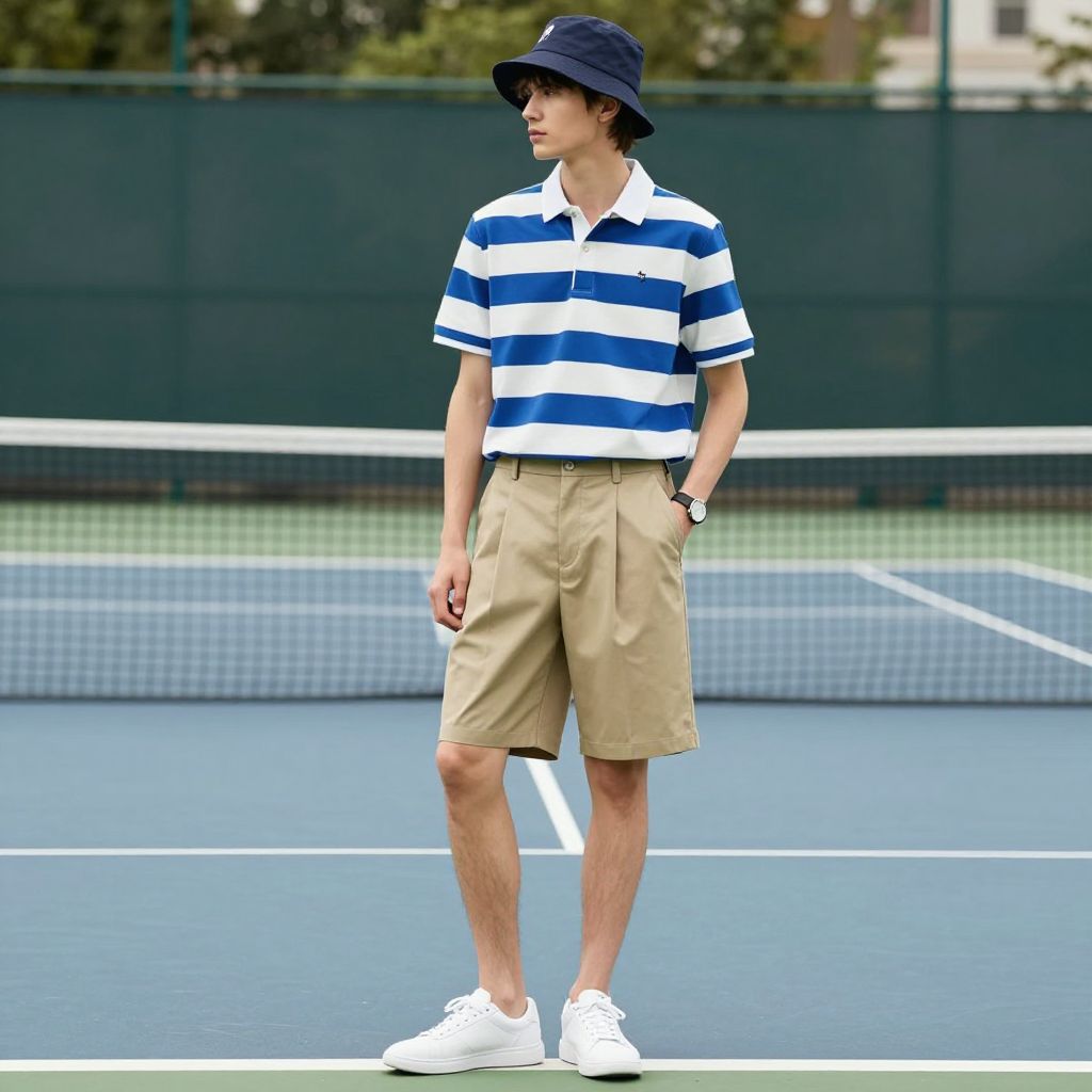Sporty Stripe Polo Revival