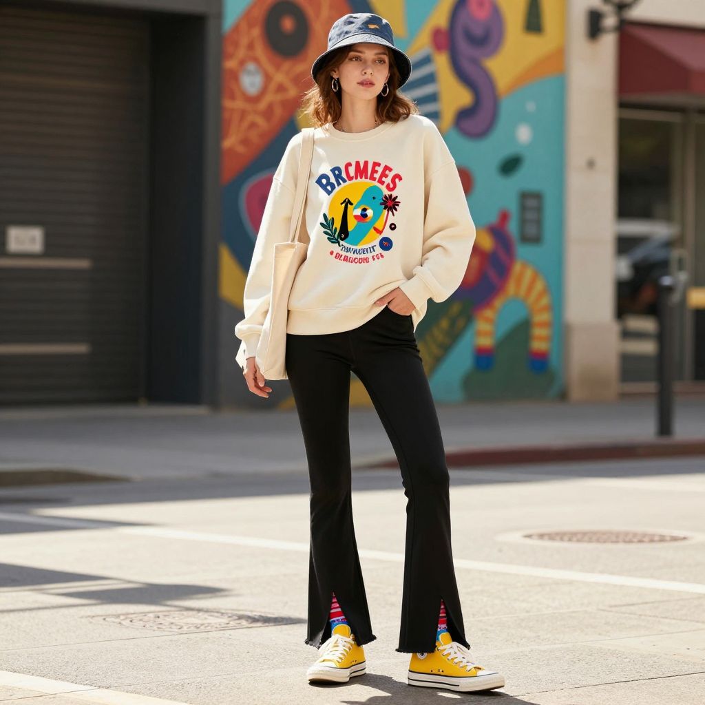 Graphic Sweatshirt And High Tops