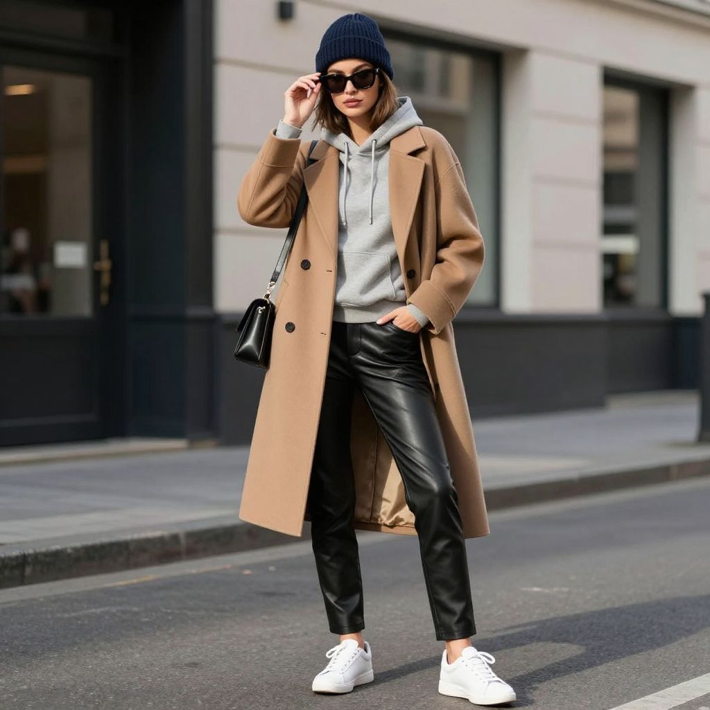 Hoodie And Tailored Coat